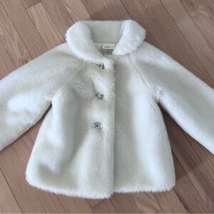 Crazy 8 Soft White Faux Fur Kids Cape
